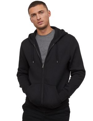 Men’s Full Face Zip Hoodie – Custom Logo, Winter Wear, Kangaroo Pocket, Regular Fit