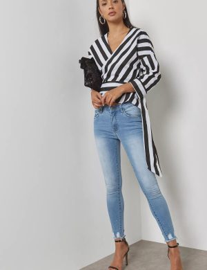 Women’s Mom Fit Jeans – High Waist, Tapered Leg, Vintage Cotton Denim