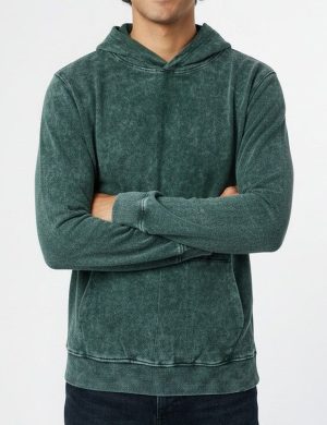 Men's Premium Mineral Wash Vintage Green Hoodie | Rioleaf Ltd.