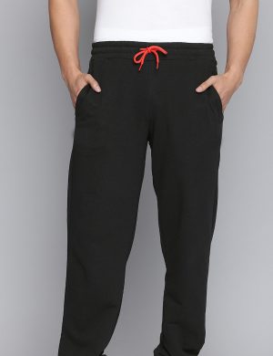 Men’s Premium Black Cuffed Jogger Sweatpants with Vibrant Contrast Drawstring | Rioleaf Ltd.