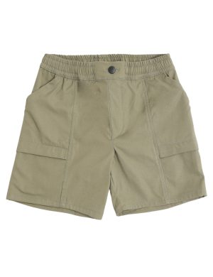 Boys' Lightweight Olive Green Elastic Waist Utility Cargo Shorts with Multi-Pockets – Rioleaf Ltd